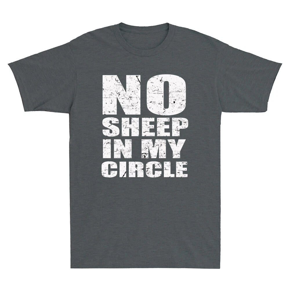 No Sheep In My Circle Funny Sarcastic Joke Gift Retro Men's Short Sleeve T-Shirt