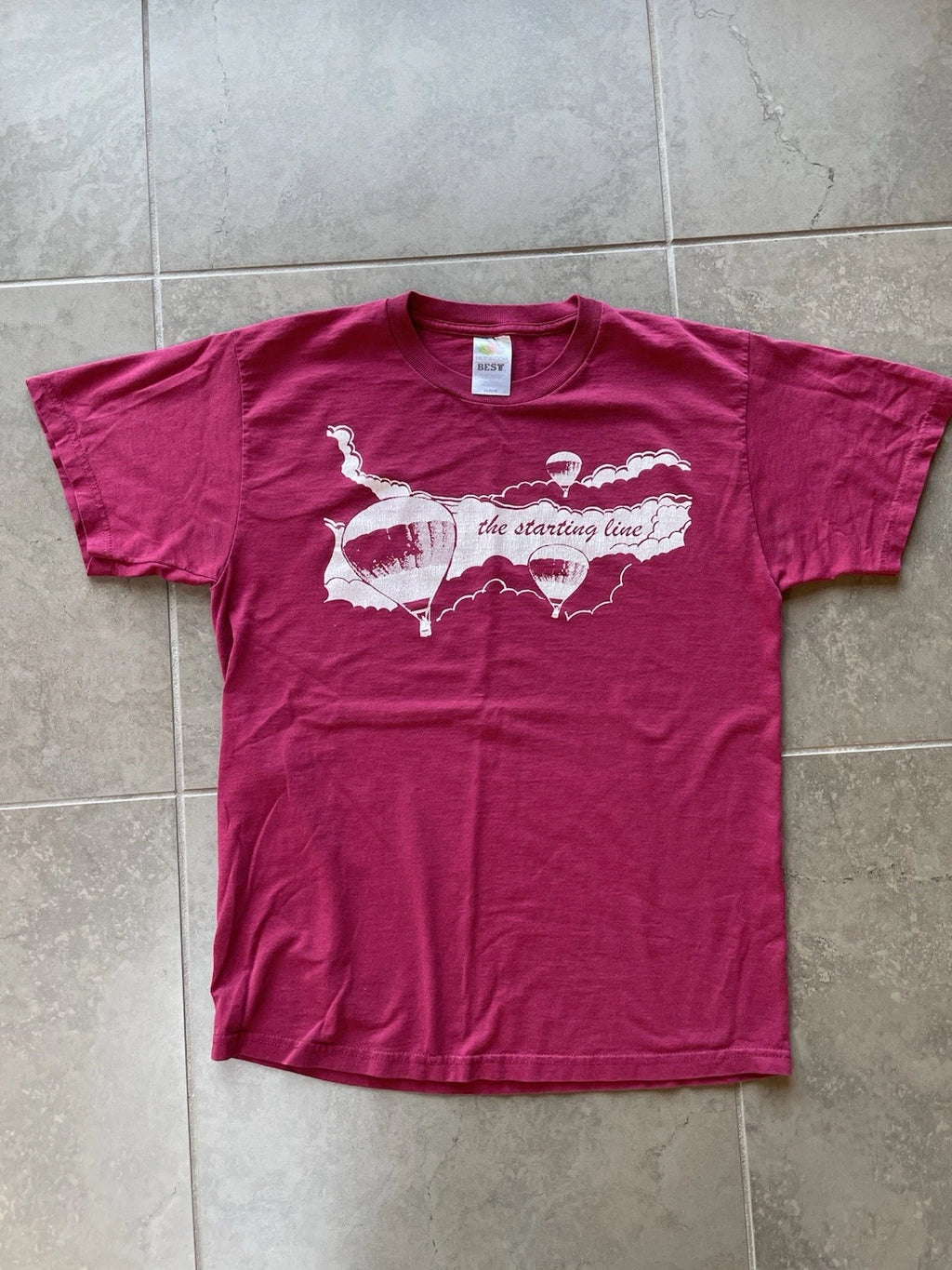 Vintage The Starting Line Band T Shirt Mens M Maroon Graphic Tee Tour  Punk Rock