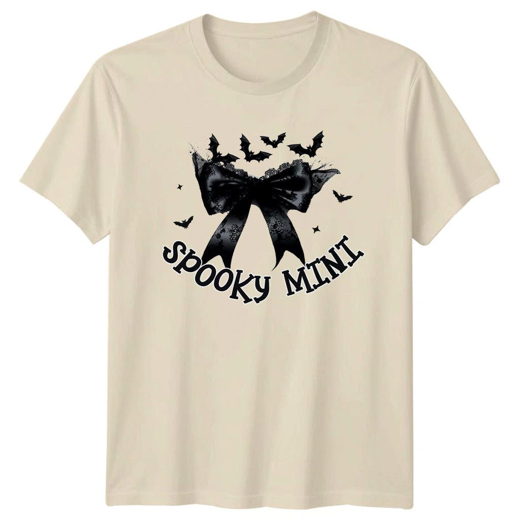 Spooky Mini Womens T-Shirt Gothic Coquette Halloween Gift For Her