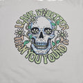 DOM XL Skull Flowers Leave it better than you found it white hippy trippy tshirt