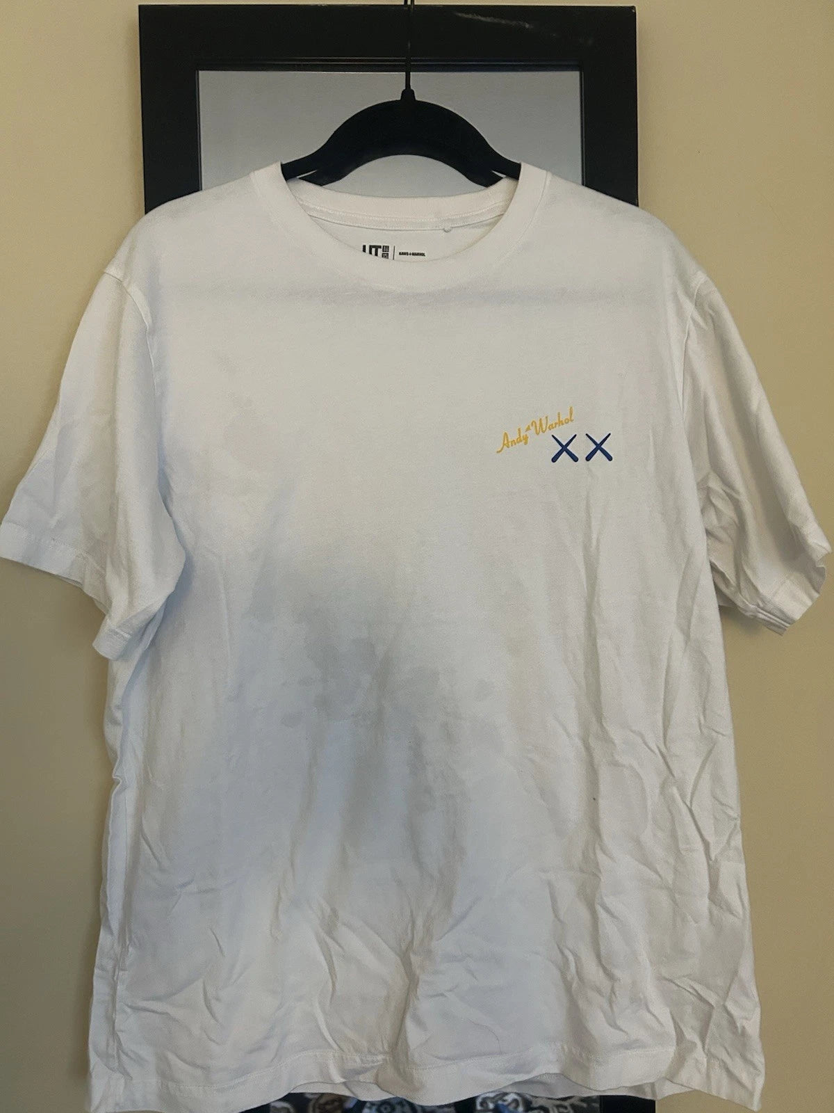 Uniqlo KAWS x Warhol Limited Edition Men's White Graphic T-Shirt Size L