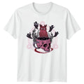 Kwaii Pastel Goth Horned Cat Skull T-Shirt Pastel Goth Goth Birthday Gift