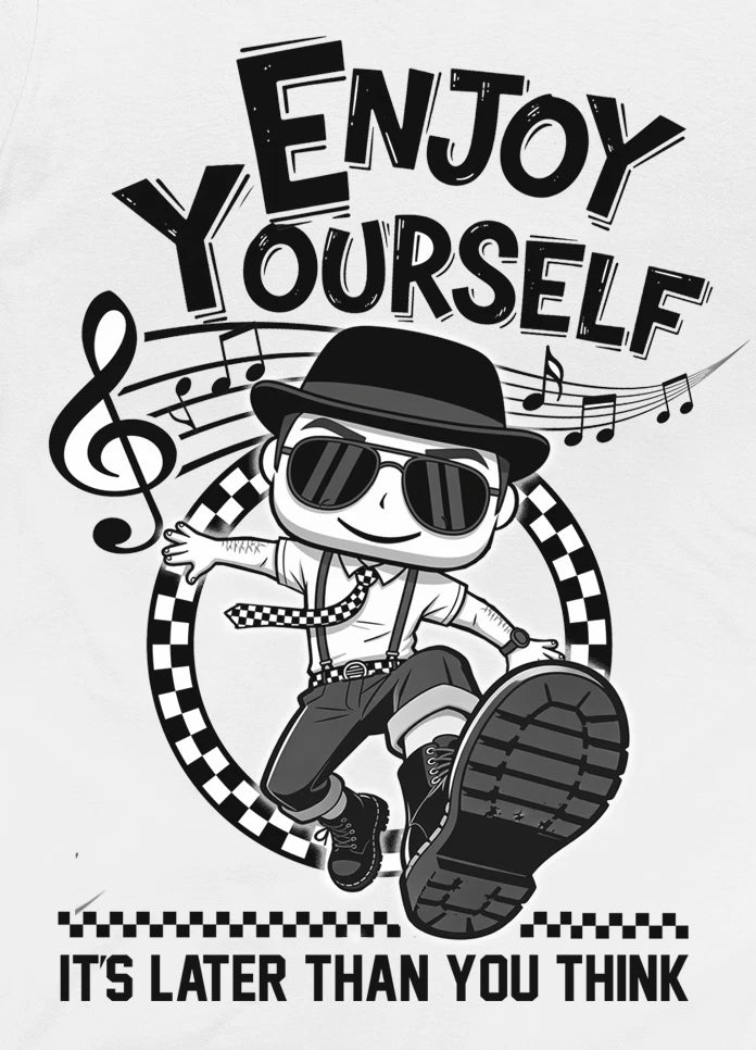 Enjoy Yourself 2-Tone SKA punk skateboard Rude boy 80's vinyl Tee Unisex t-shirt