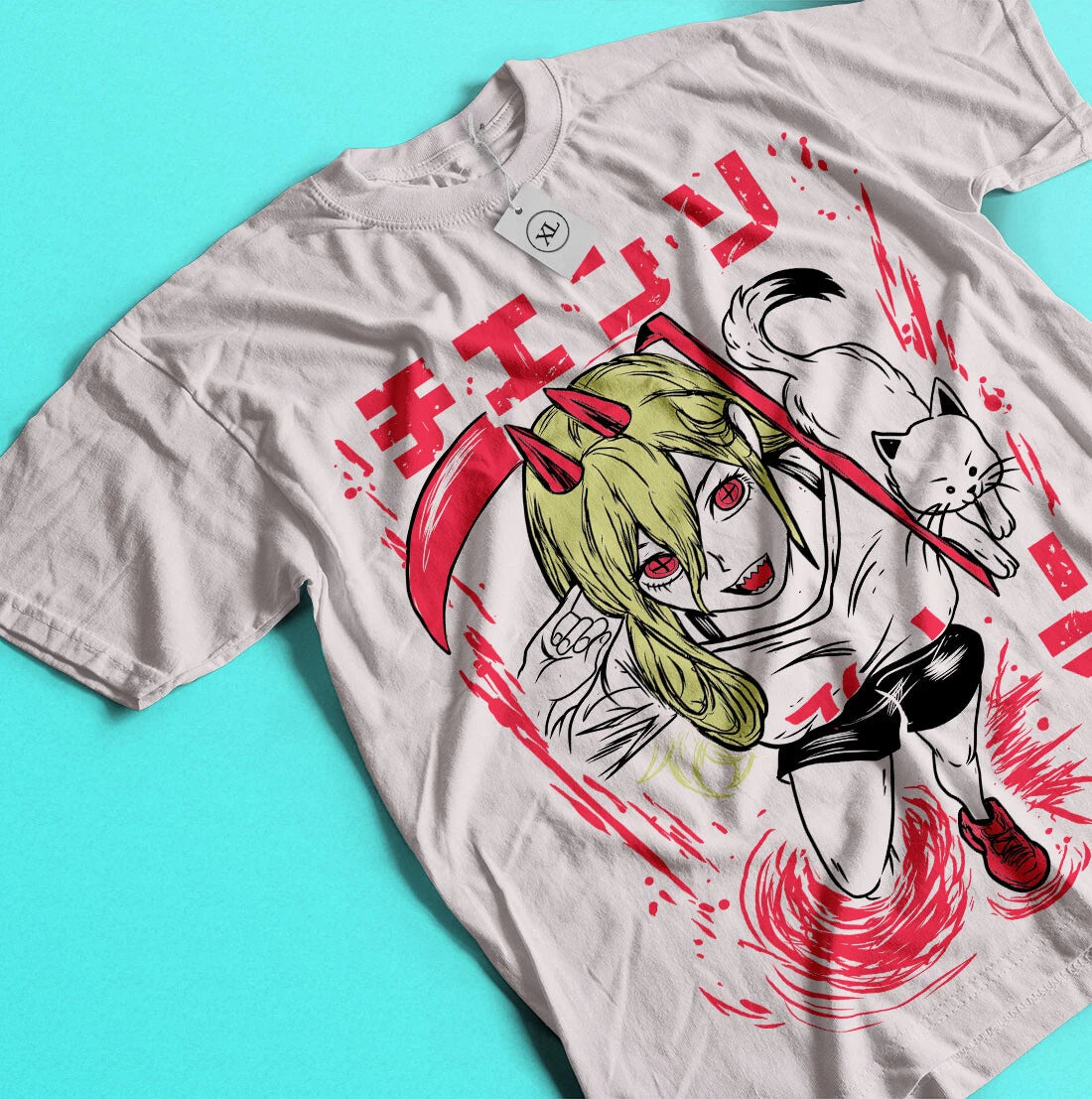 Chainsaw Man POWER T-Shirt Devil Anime Manga Denji Power Gift Shirt All Size