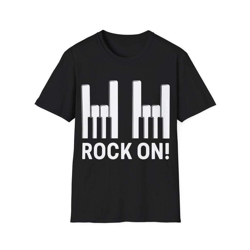 Piano Keys Finger Horns T-Shirt, Pianist Tee, Funny Music Regular Fit Shirt
