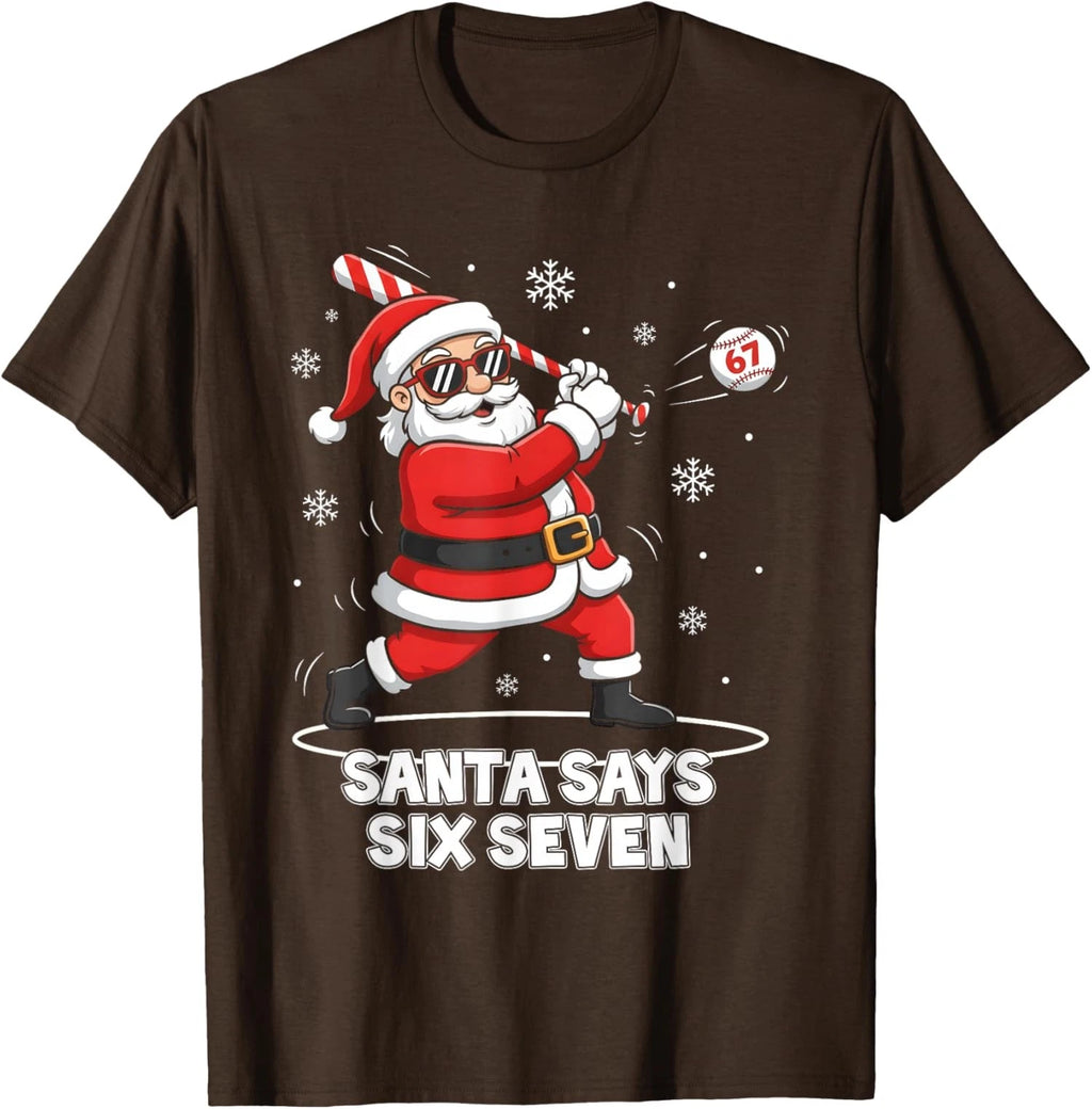 Funny Six Seven Christmas 6-7 Meme Santa Meme Unisex T-Shirt