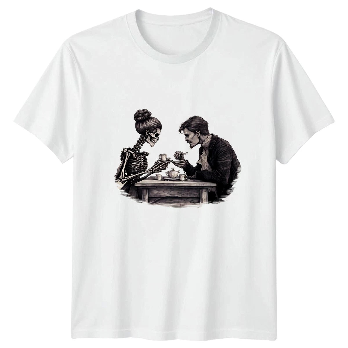 A Dark Romance Tea Party With T-Shirt Victorian Art Gothic