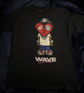 Wave Club Mens Medium Black Street Wear Shirt Cotton
