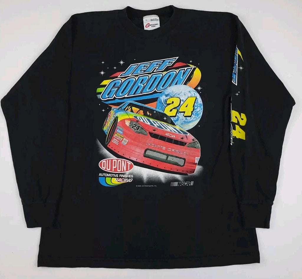 Vintage Y2k 2000 Jeff Gordon Nascar Du Pont Long Sleeve T Shirt Race Sport Space