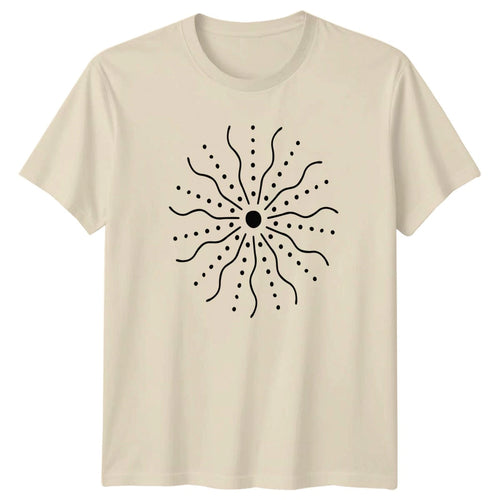 Abstract Boho Minimalist Radial Dot T-Shirt Geometric Art Contemporary