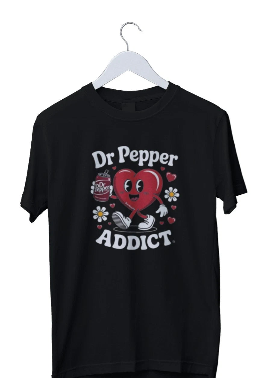 Dr Pepper Addict Graphic Print Unisex Mens T-Shirt S M L XL 2 3 4 XL
