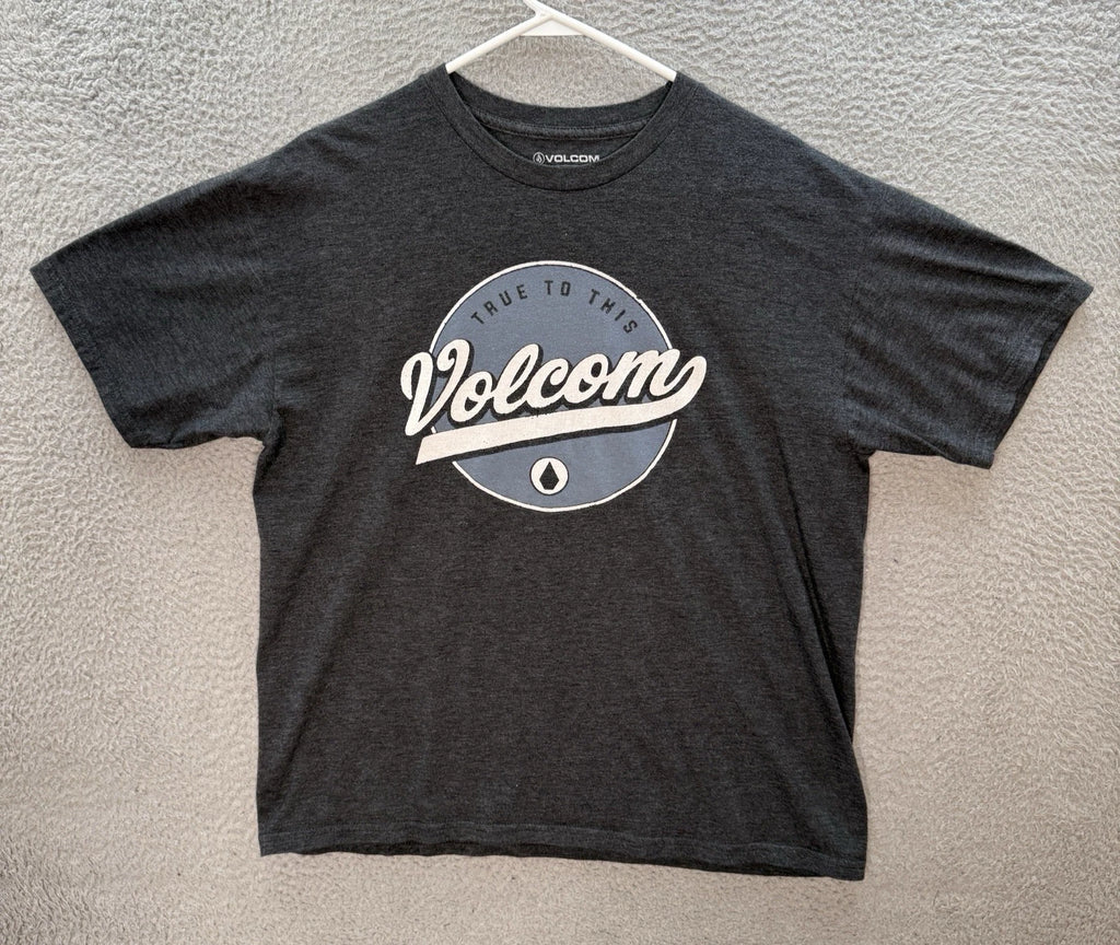 Volcom Shirt Adult Large Gray Crewneck Skater Surfer Grunge Thrasher Y2K Mens