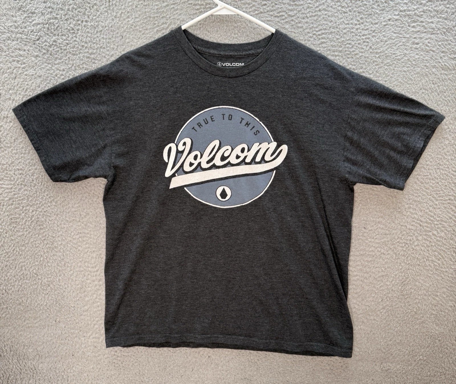 Volcom Shirt Adult Large Gray Crewneck Skater Surfer Grunge Thrasher Y2K Mens