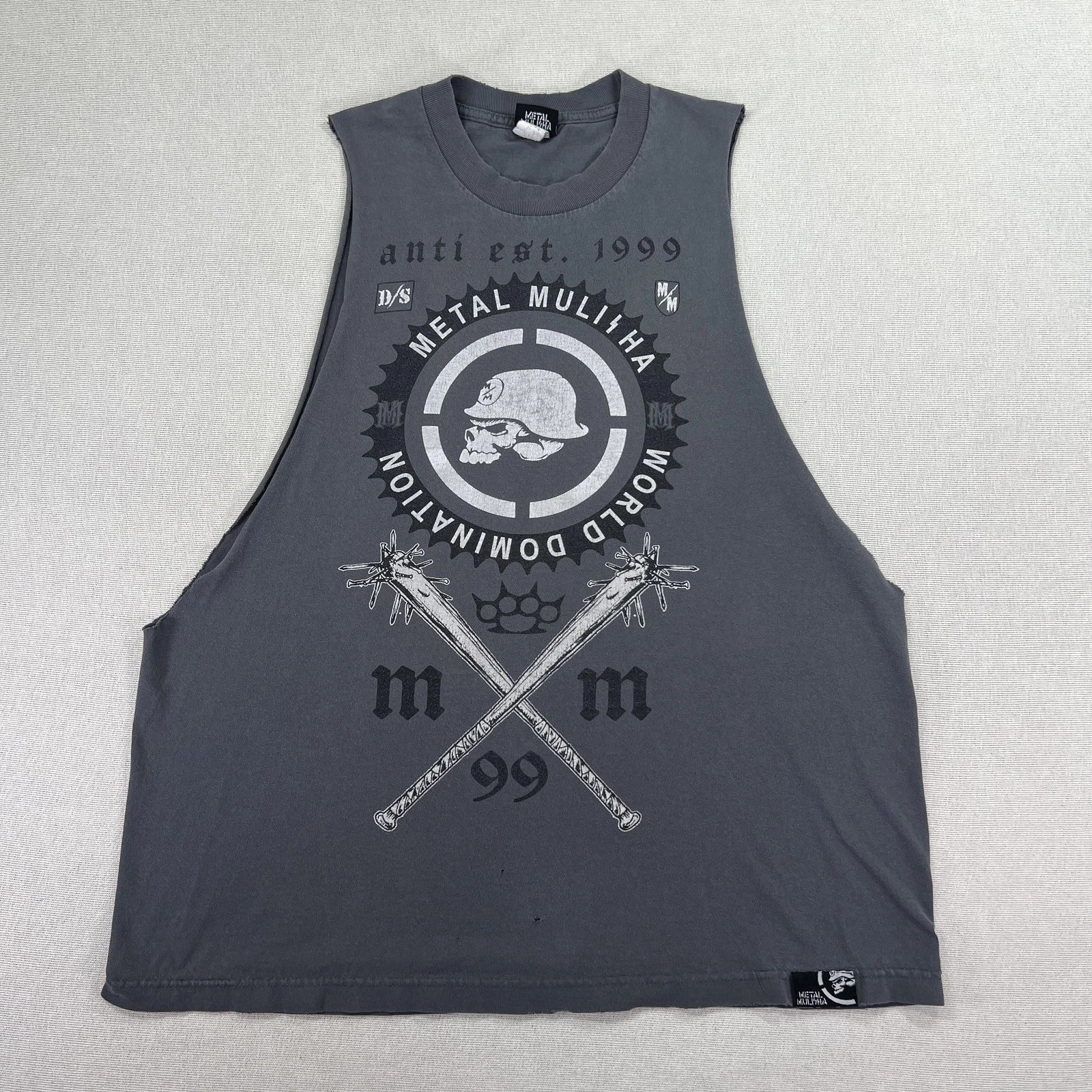 Metal Mulisha Shirt Men XL Skull Biker Domination Sleeveless Work Out Tank Y2K