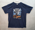 Gildan Shirt Adult Large Blue Deadwood South Dakota Buffalo Wildlife Nature Y2K