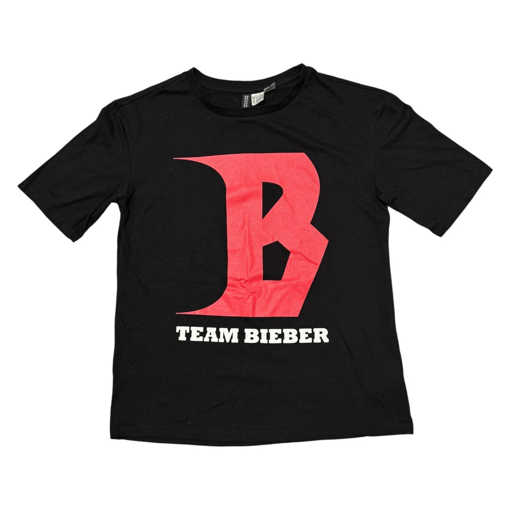 Justin Bieber Shirt Small Black Tour Concert Merch Music Band Tee Graphic Tee