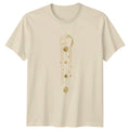 Abstract Gold Moon Phases Celestial T-Shirt Lunar Boho Birthday Gift
