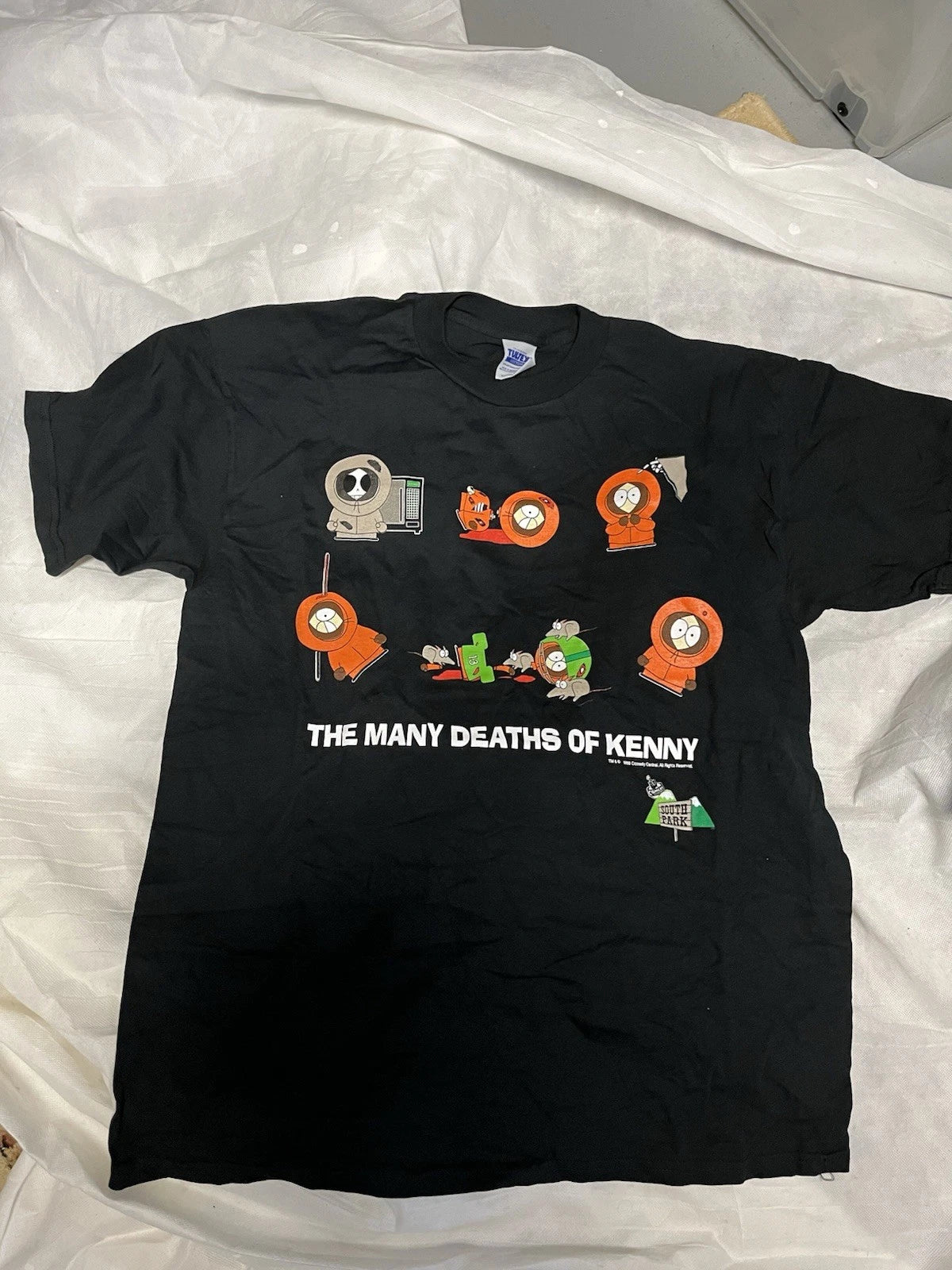 South Park Vintage T shirt The Many Deaths of Kenny 1998 Deadstock XL