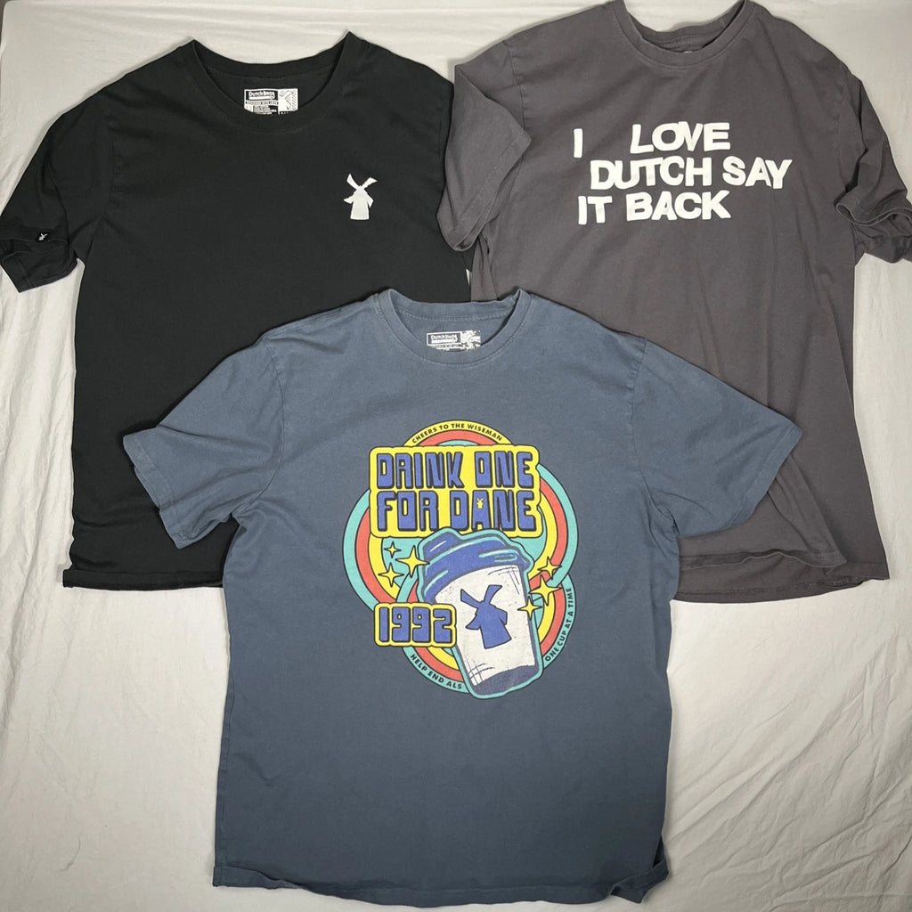 Dutch Bros Coffee Graphic Print Cotton XL T-Shirt Lot of 3