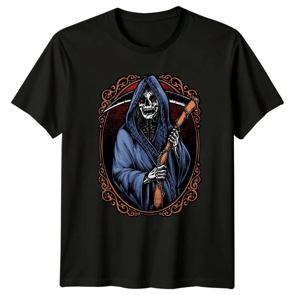 Grim Reaper Death Scythe T-Shirt Grim Reaper Gothic Dark Art Halloween Gift