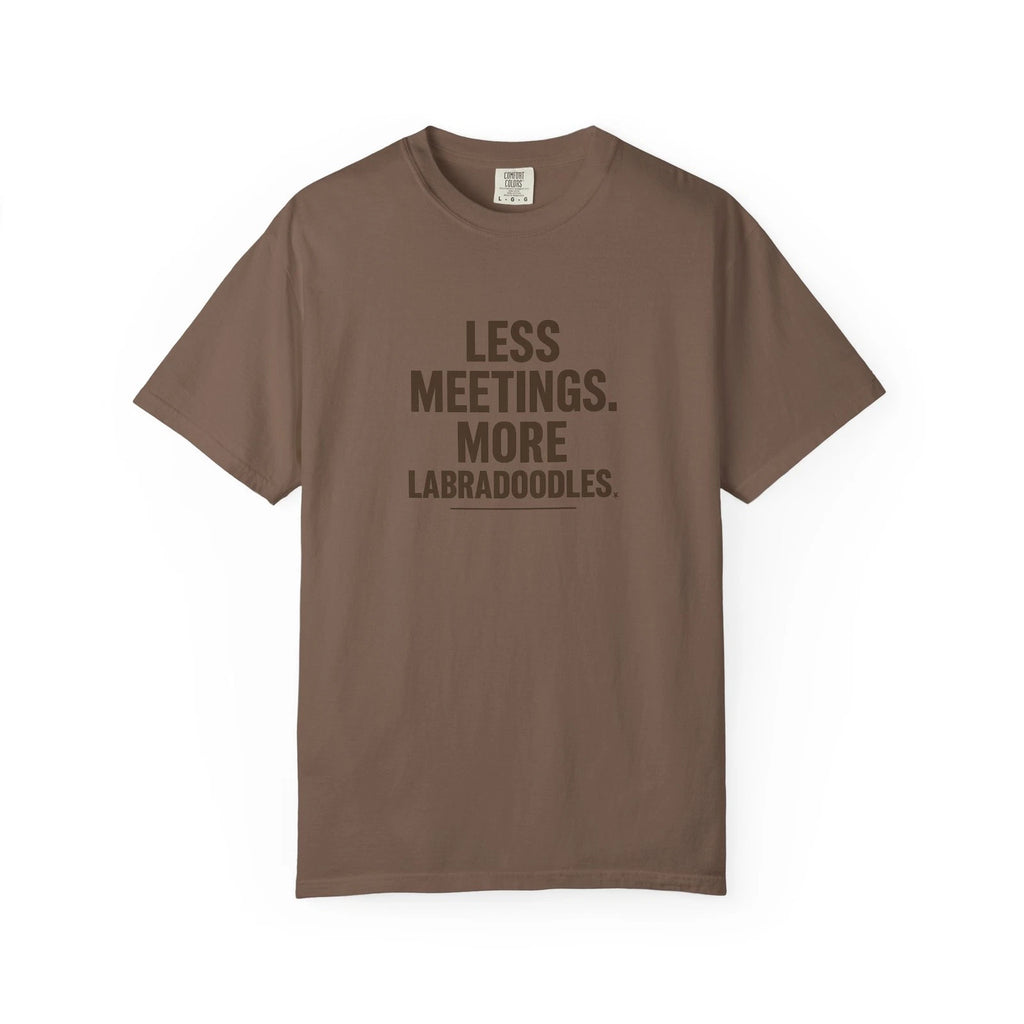 Labradoodle Lovers T-Shirt - Less Meetings More Doodles