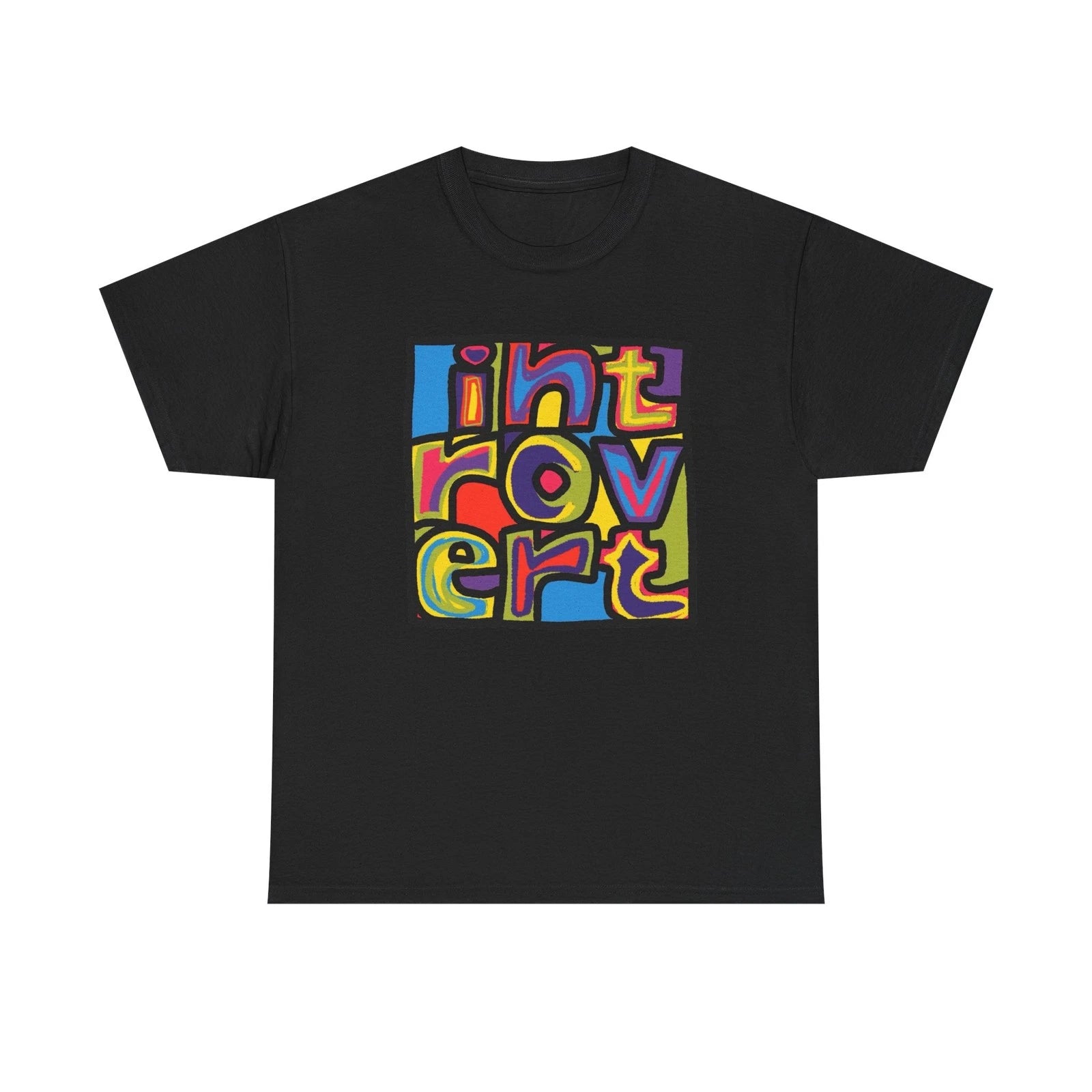 Introvert Painting T-Shirt Unisex Heavy Cotton Tee Gift New