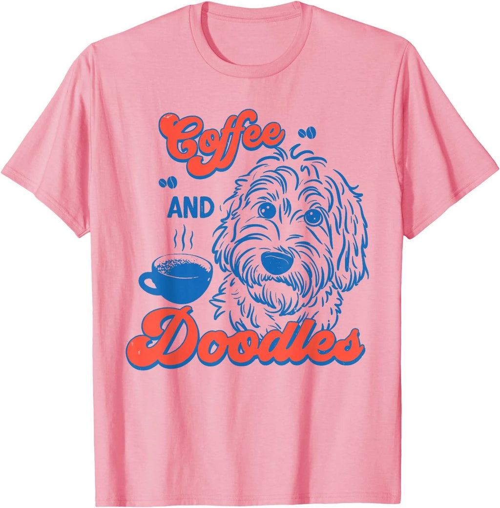Coffee and Doodles Funny Doodle Coffee Club Pet Lover Design T-Shirt