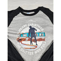 Christmas Vacation Sh*tter Was Full Raglan Baseball Tee Mens Large Gray Black