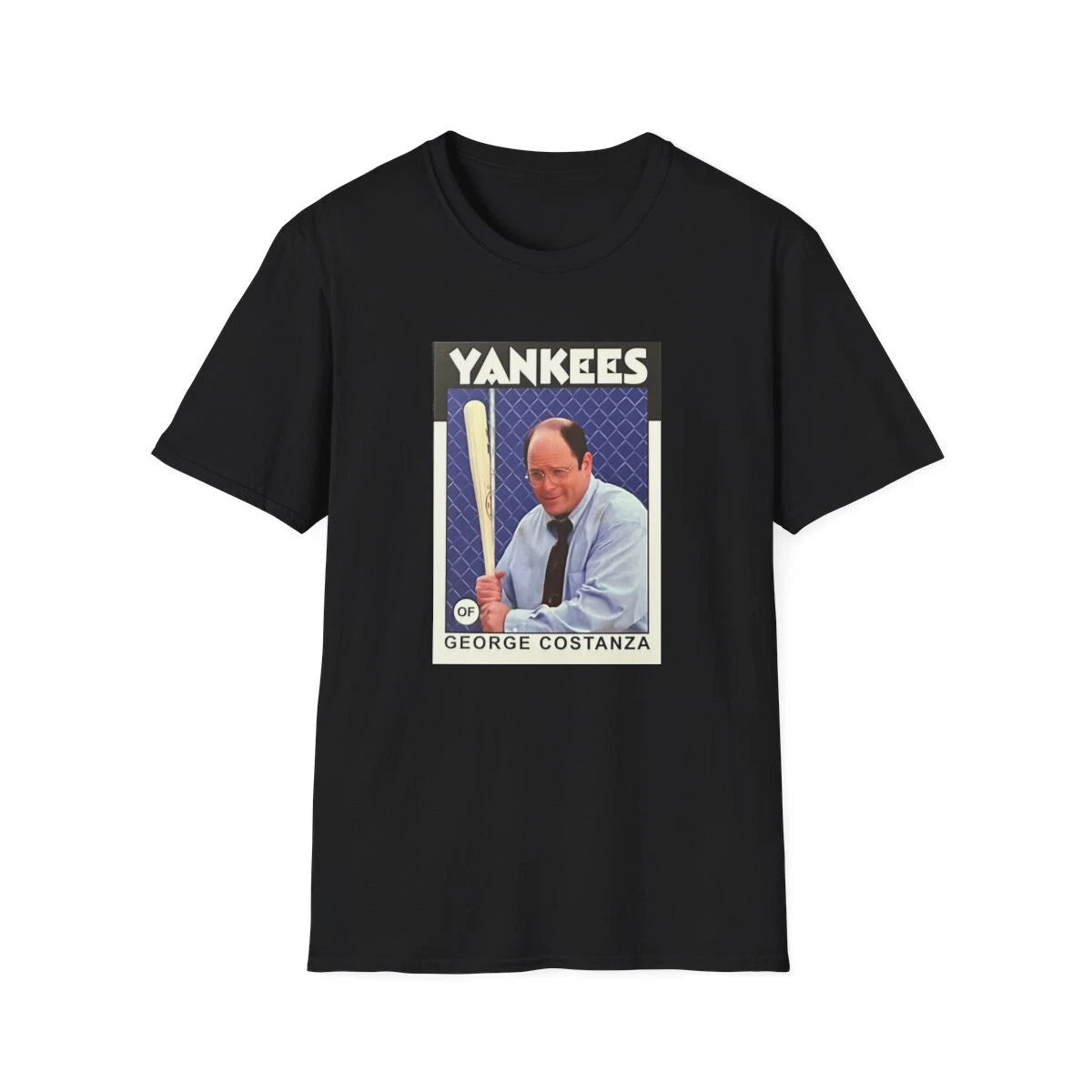 George Costanza Yankees Baseball Card T-Shirt - Unisex - Seinfeld, 90's TV Fans