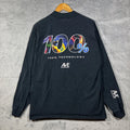Vintage 90s Y2k Tech Shirt Men L Black Long Sleeve