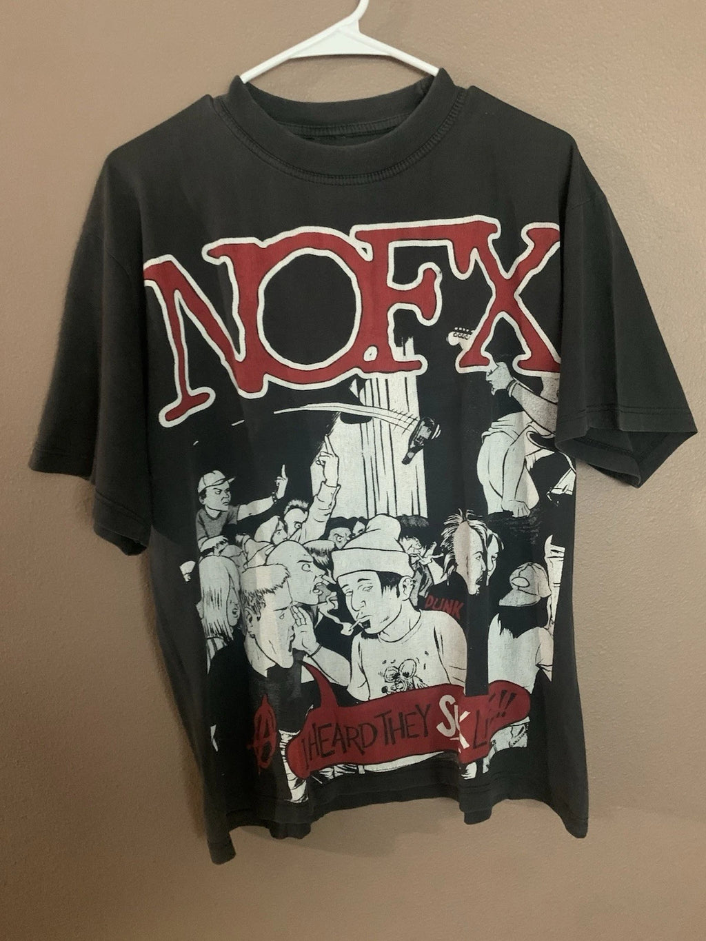 Vintage 90’s NOFX  Euro They Suck Live Rare Punk Band Tee Sz L