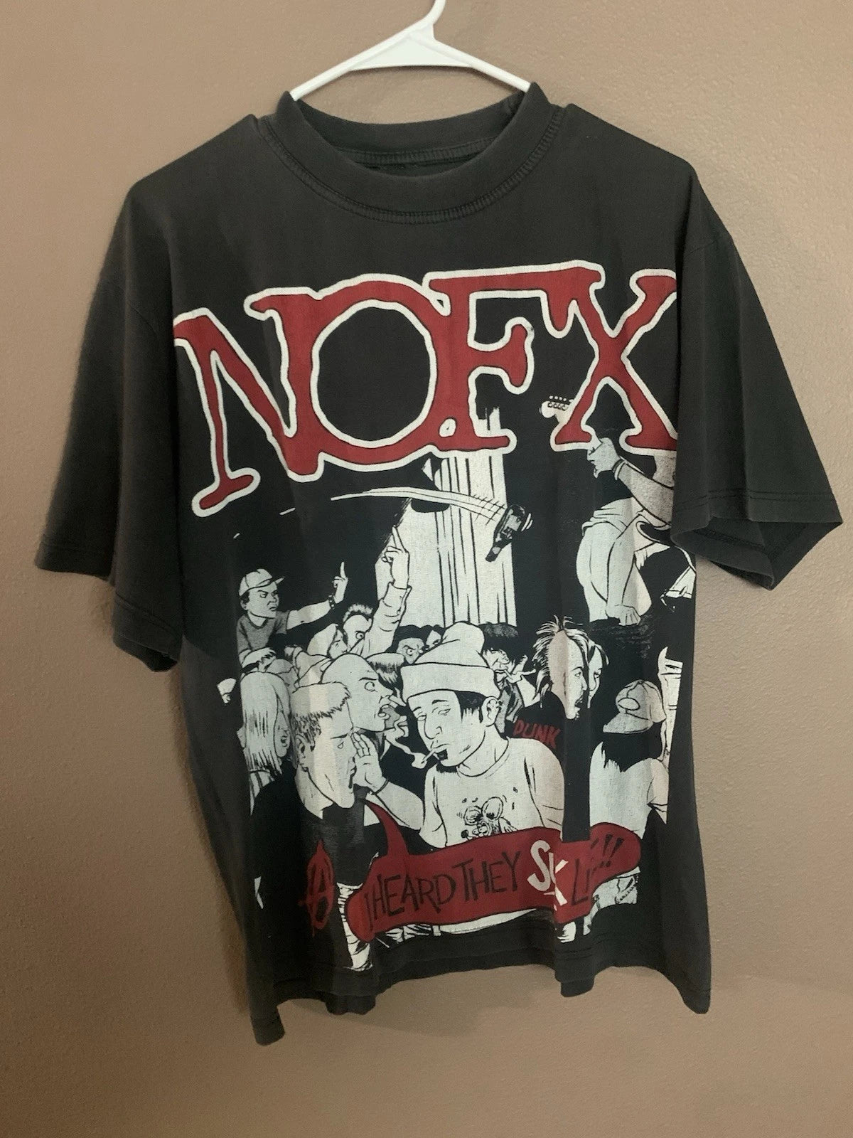 Vintage 90’s NOFX  Euro They Suck Live Rare Punk Band Tee Sz L