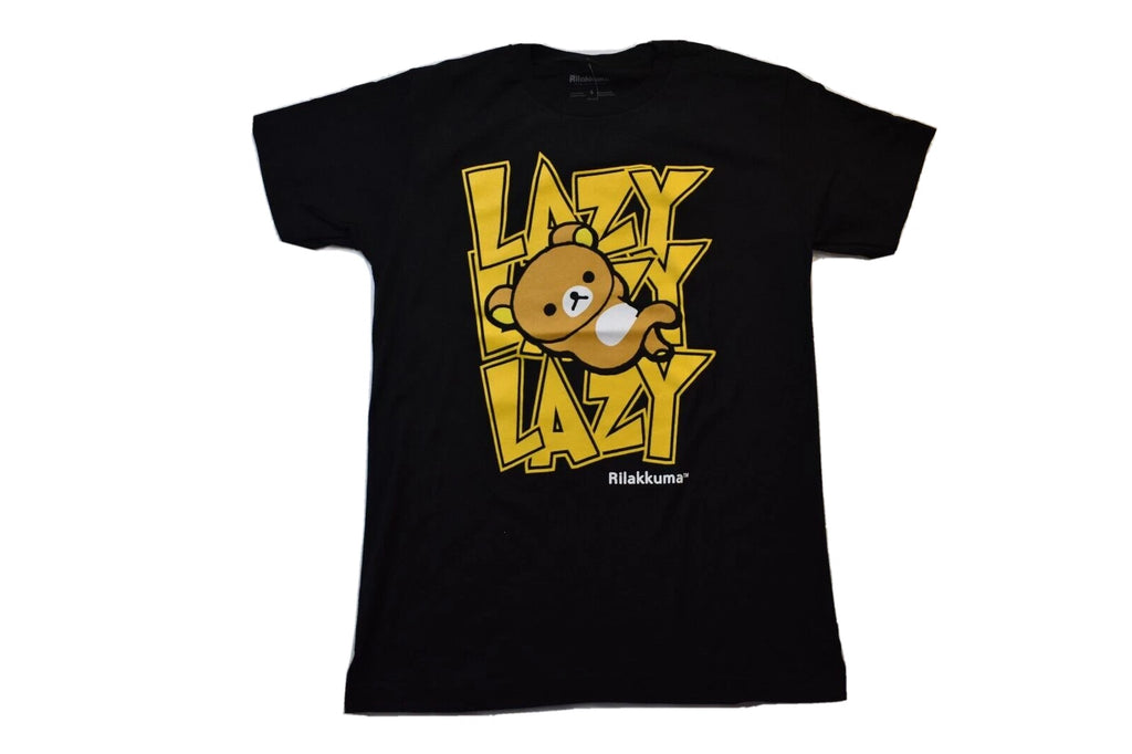 Rilakkuma Mens Lazy, Lazy, Lazy Black Shirt NWT S