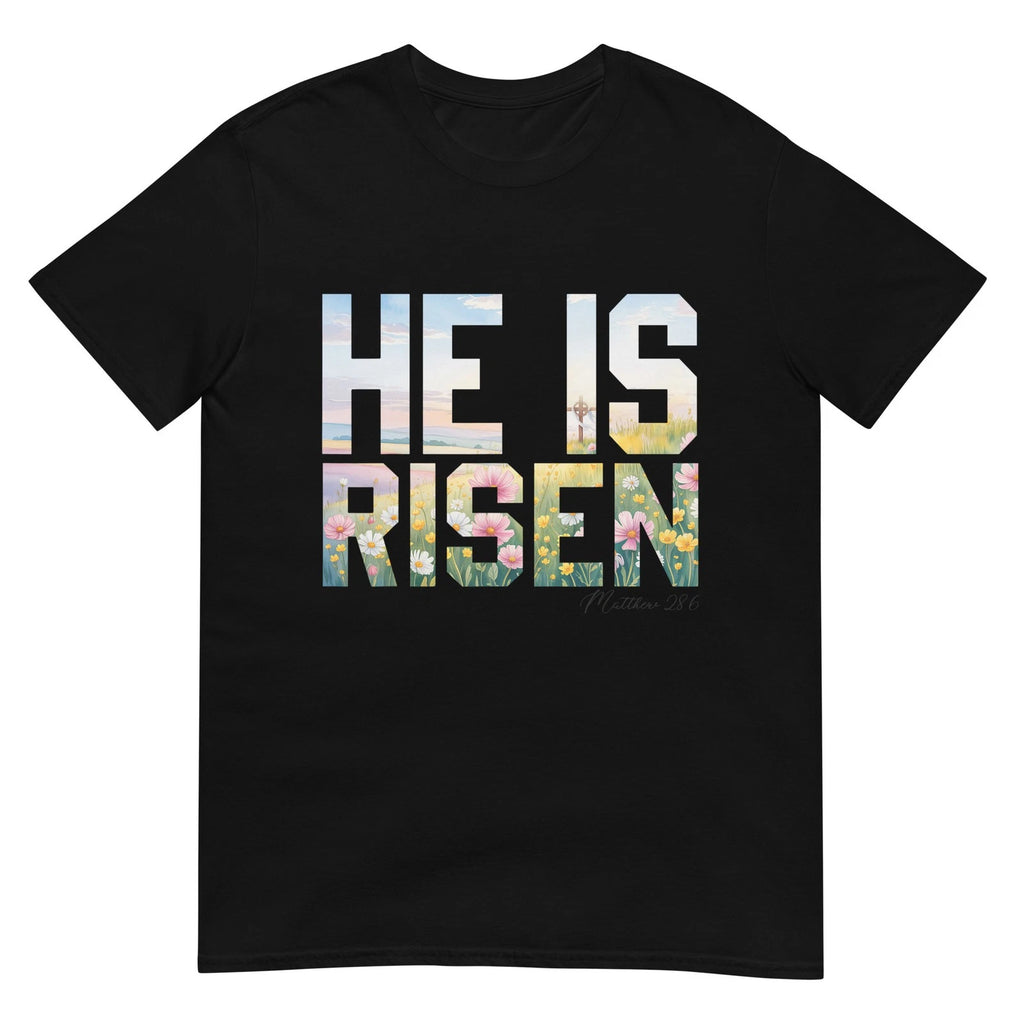 He is Risen Boho Wildflower Easter Christian Jesus T-Shirt