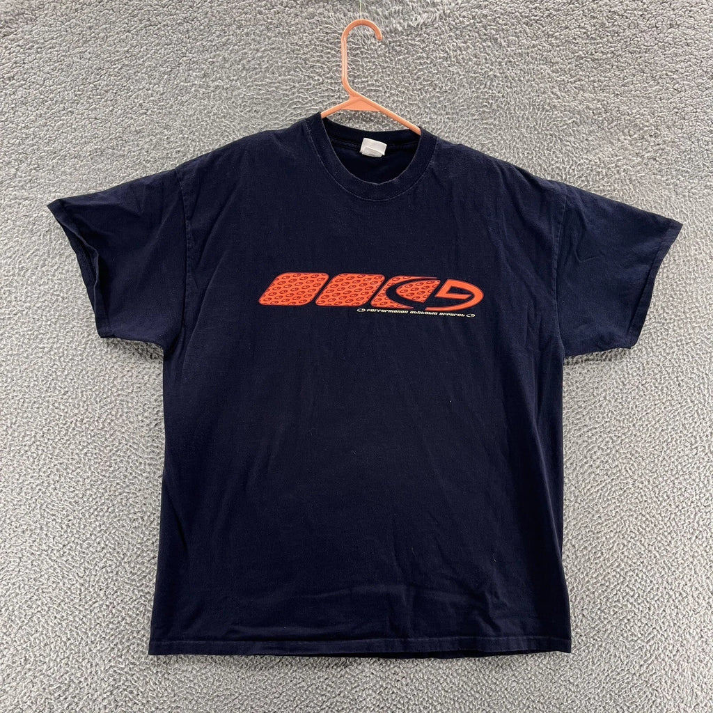 VINTAGE Champion T Shirt Men Extra Large Blue Spellout Logo Sport Casual Y2K
