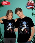 Ganyu Genshin Impact T-shirt Anime Girl Kawaii Black Shirt Short Sleeve All Size