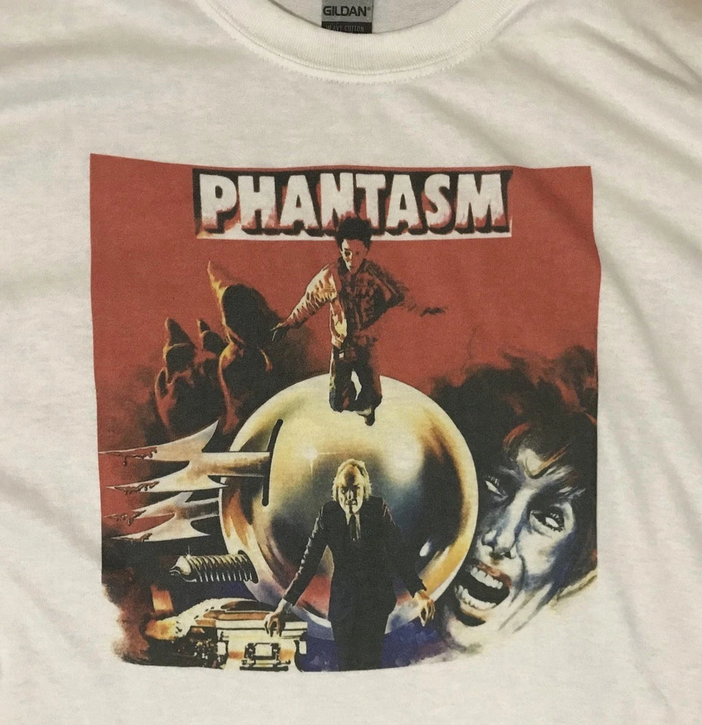 Phantasm retro horror goth punk white Size Large unisex T-shirt