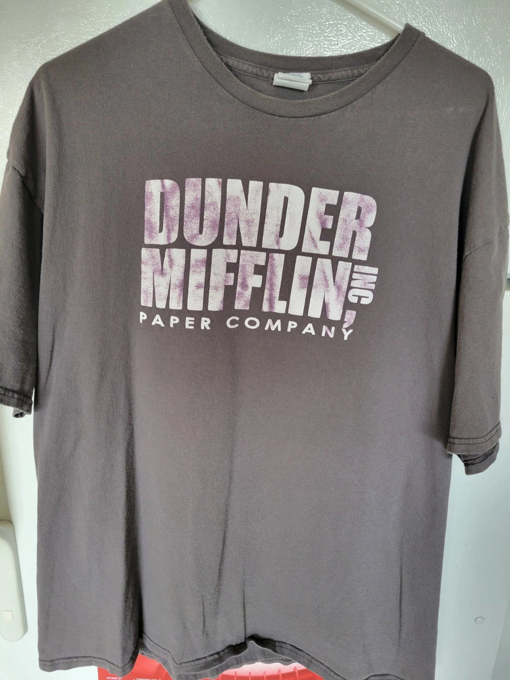 The Office Mens T Shirt Dunder Mifflin Gray Size 2XL