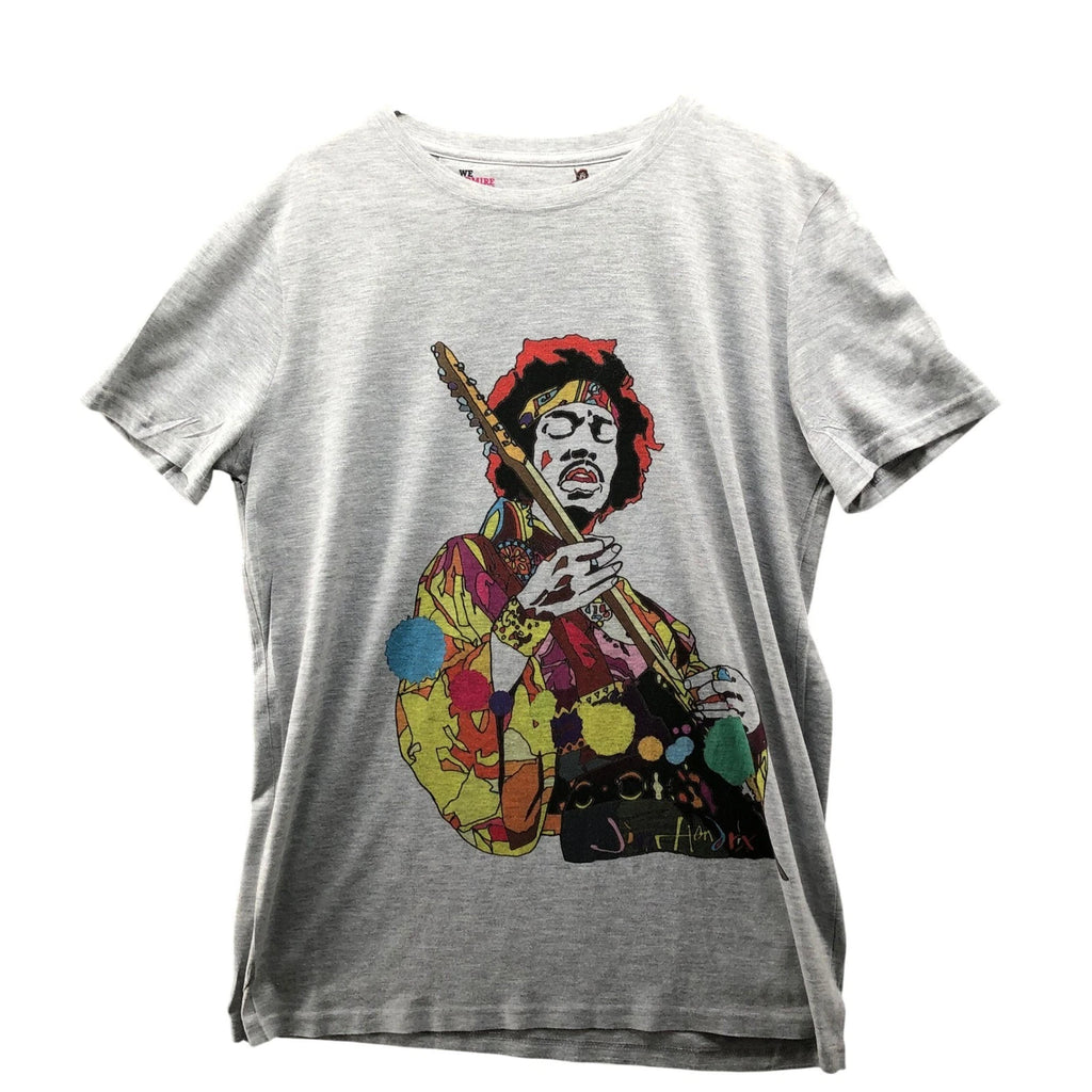 Jimi Hendrix Graphic Pop Art T Shirt Mens XXL Gray Short Sleeve Daniel Davidson