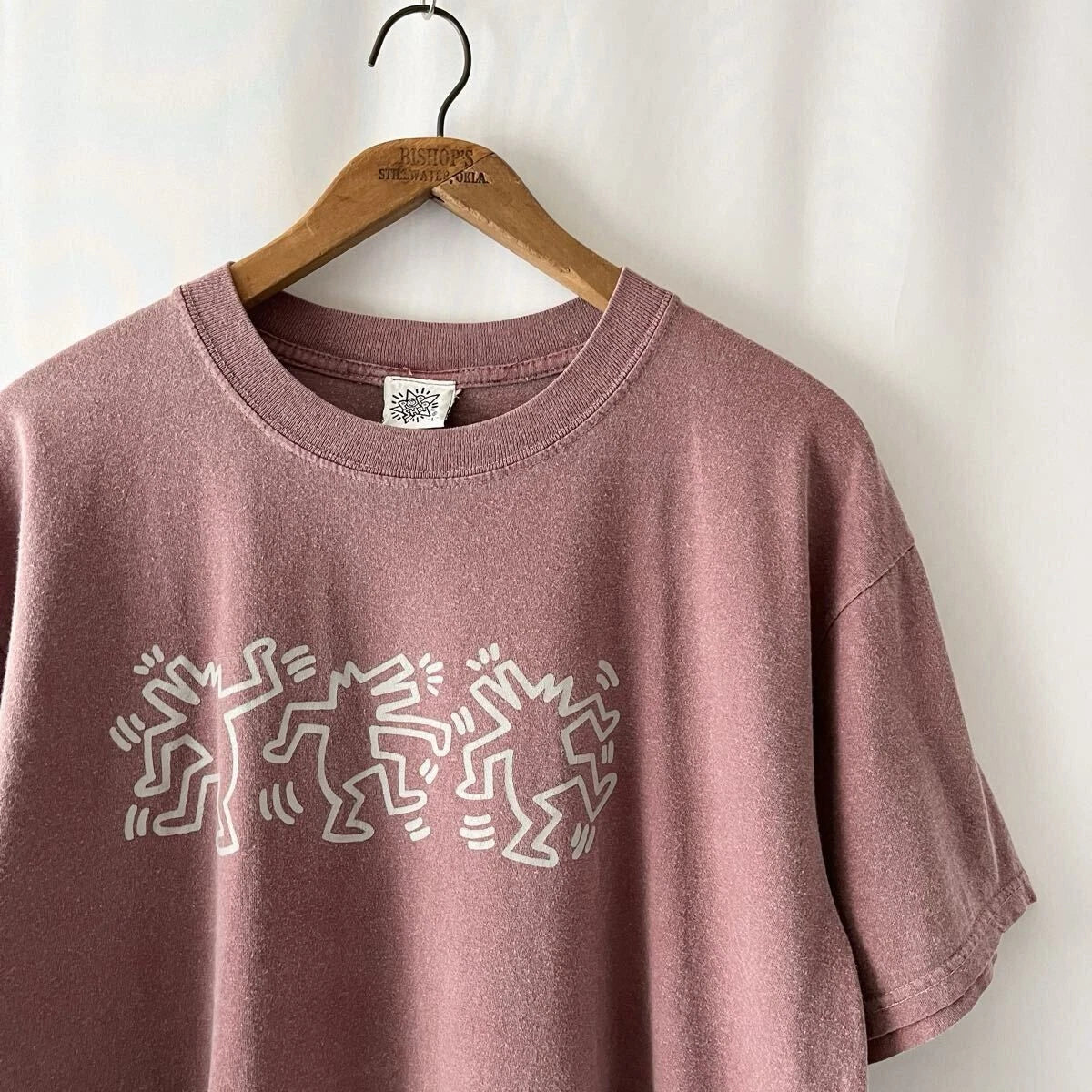90S Pop Shop Keith Harring Art T-Shirt L Made In Usa Vintage Original