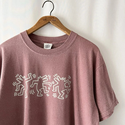 90S Pop Shop Keith Harring Art T-Shirt L Made In Usa Vintage Original