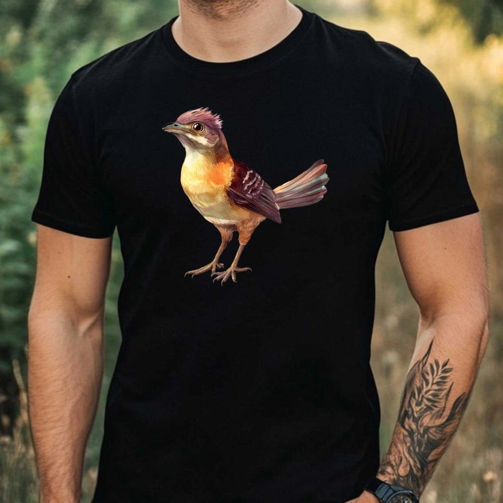 Mens Watercolour Bird Print Cotton T-Shirt Size XS to 5XL