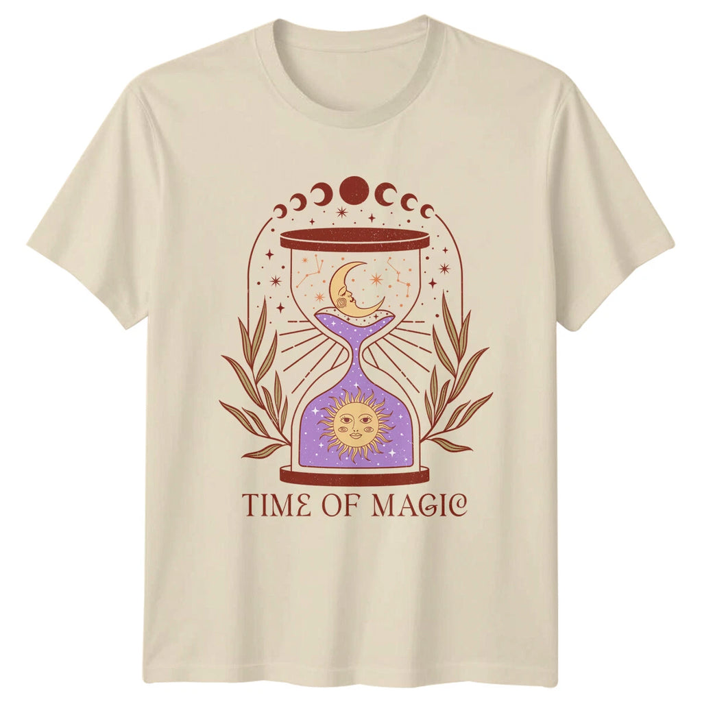 Time Of Magic Hourglass Moon Sun Celestial Boho Magic T-Shirt