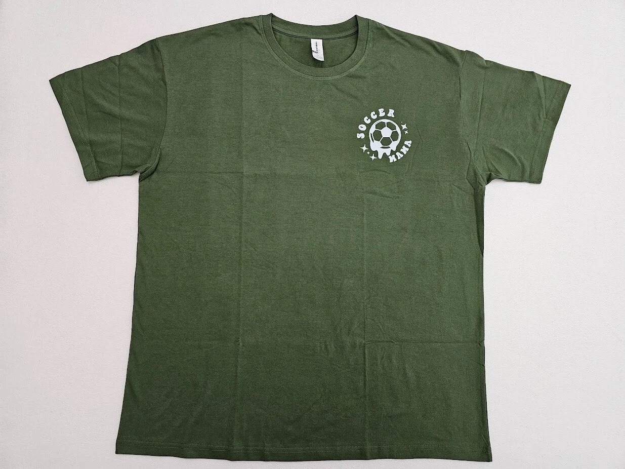 Somebody's Loud Mouth Soccer Mama Soccer Mom T-Shirt Army Green Sz 2XL