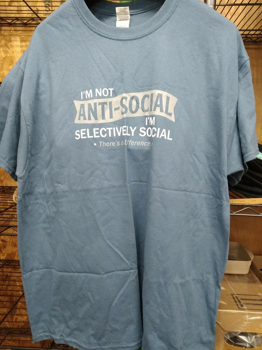 I'm Not Anti-Social I'm Selectively Cool Sarcastic Novelty Graphic Funny T Shirt