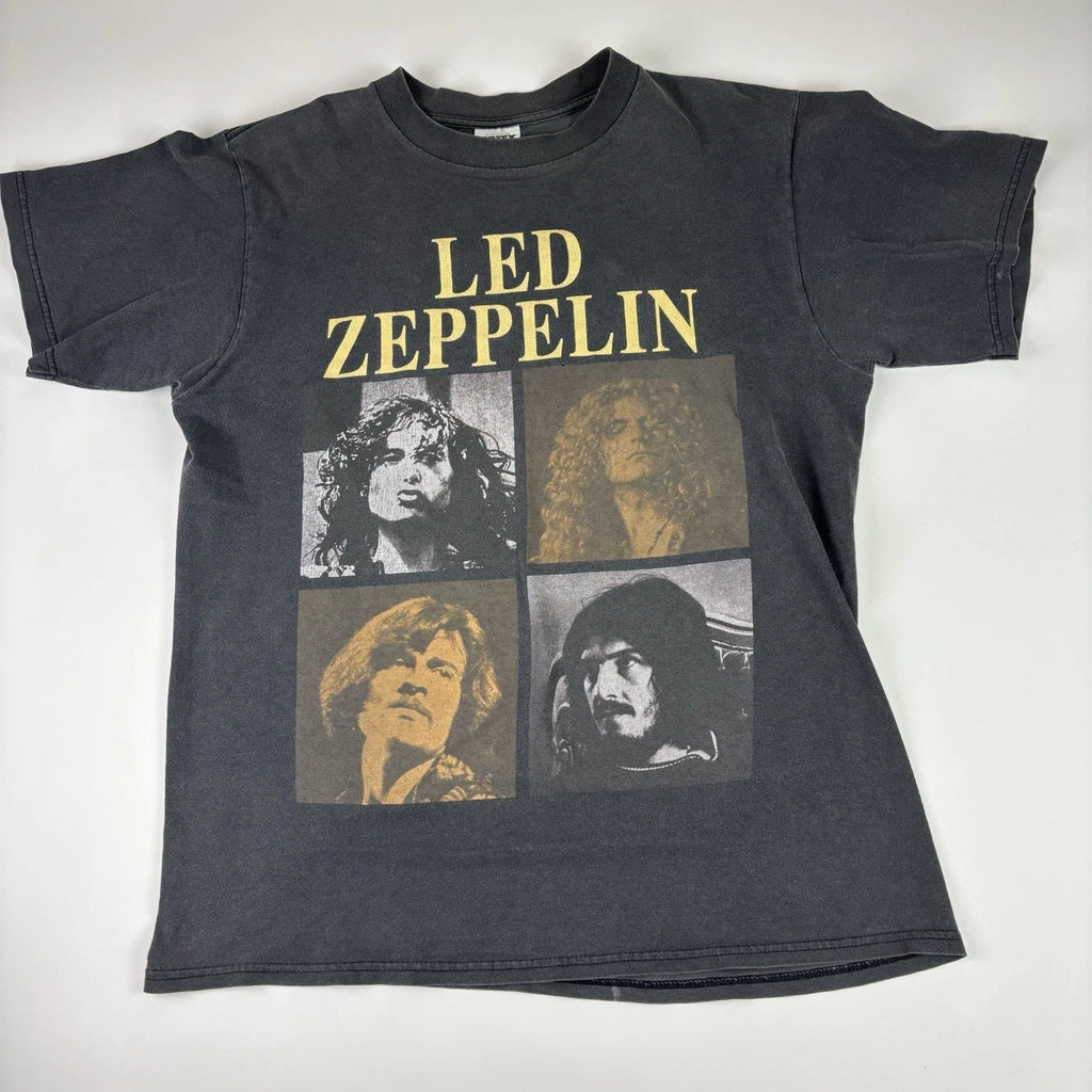 Vintage 90s Led Zeppelin 1993 Self Portrait Photo Rock Band T-Shirt Large Faded