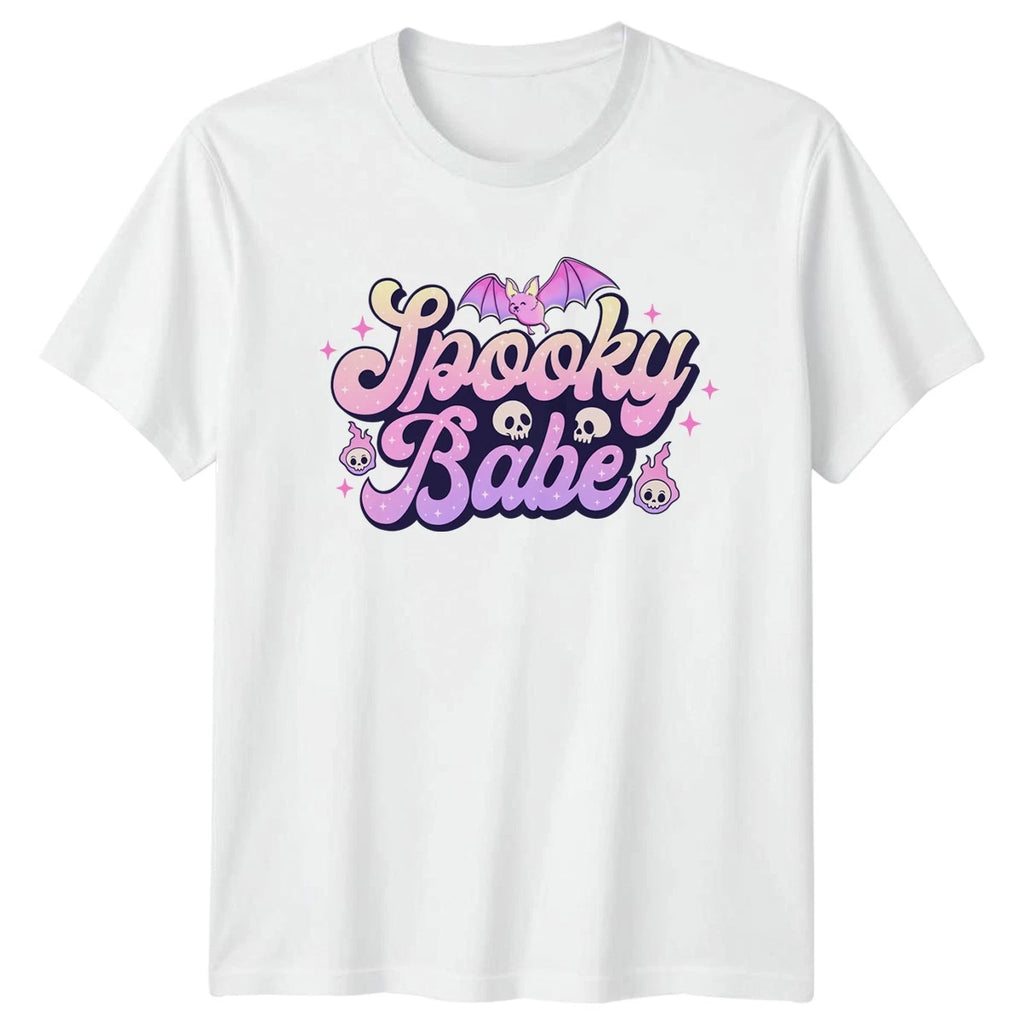 Spooky Babe Womens T-Shirt Pastel Goth Halloween Halloween Gift For Her