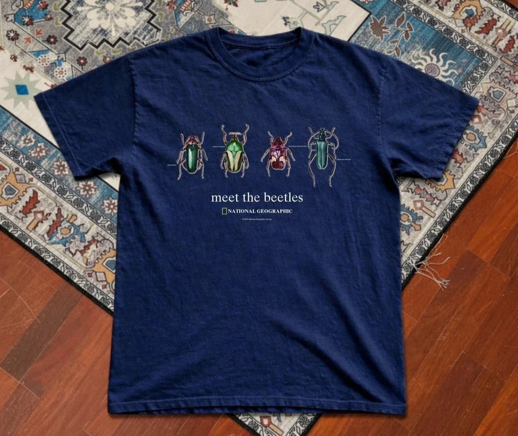 HOT - Retro National Geographic 'Meet the Beetles' Unisex reprint T-Shirt