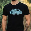 Mens Ski Goggles Skiing Motif Cotton T-Shirt Size XS to 5XL