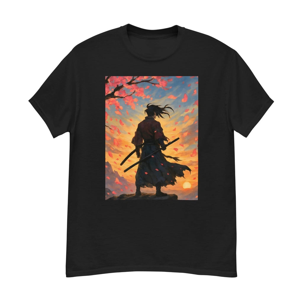 Samurai Sunset Warrior Anime T-Shirt Men's S-3XL